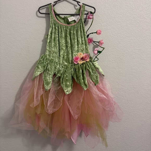Whimsical Green and Pink Fairy Costume for Kids - Picture 1 of 14